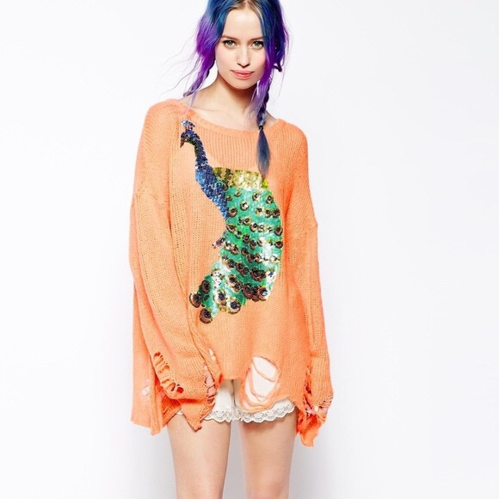 Wildfox Peacock Sweater
